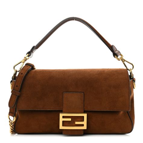 FENDI Chamois Baguette Marrone 1139703 